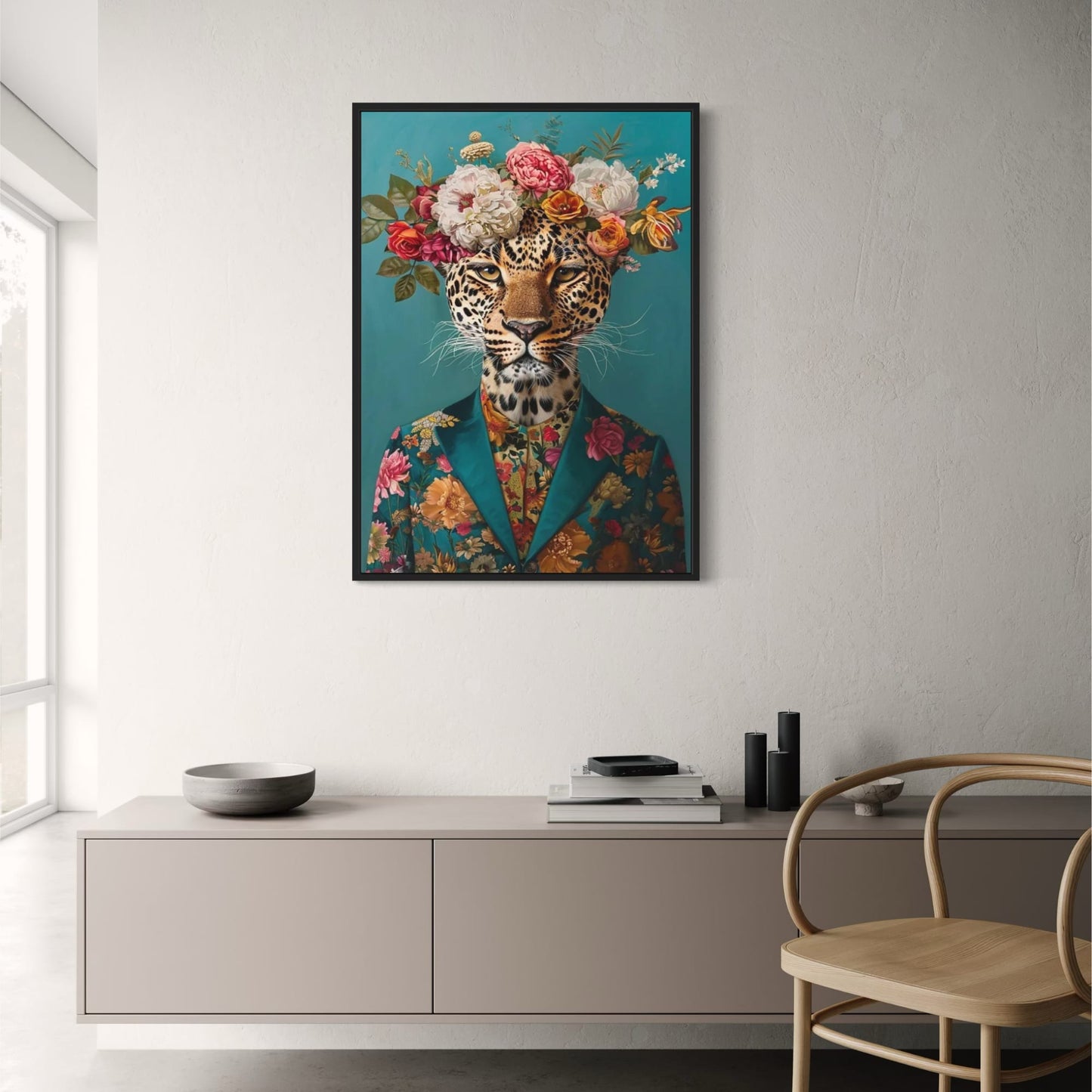 Jungle Royalty | Elegant Feline with Pearls
