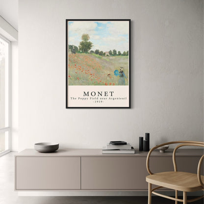 Monet | The Poppy Field near Argenteuil | Impressionist Art