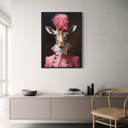 Royal Punk Circus Giraffe | Whimsical Animal Illustration