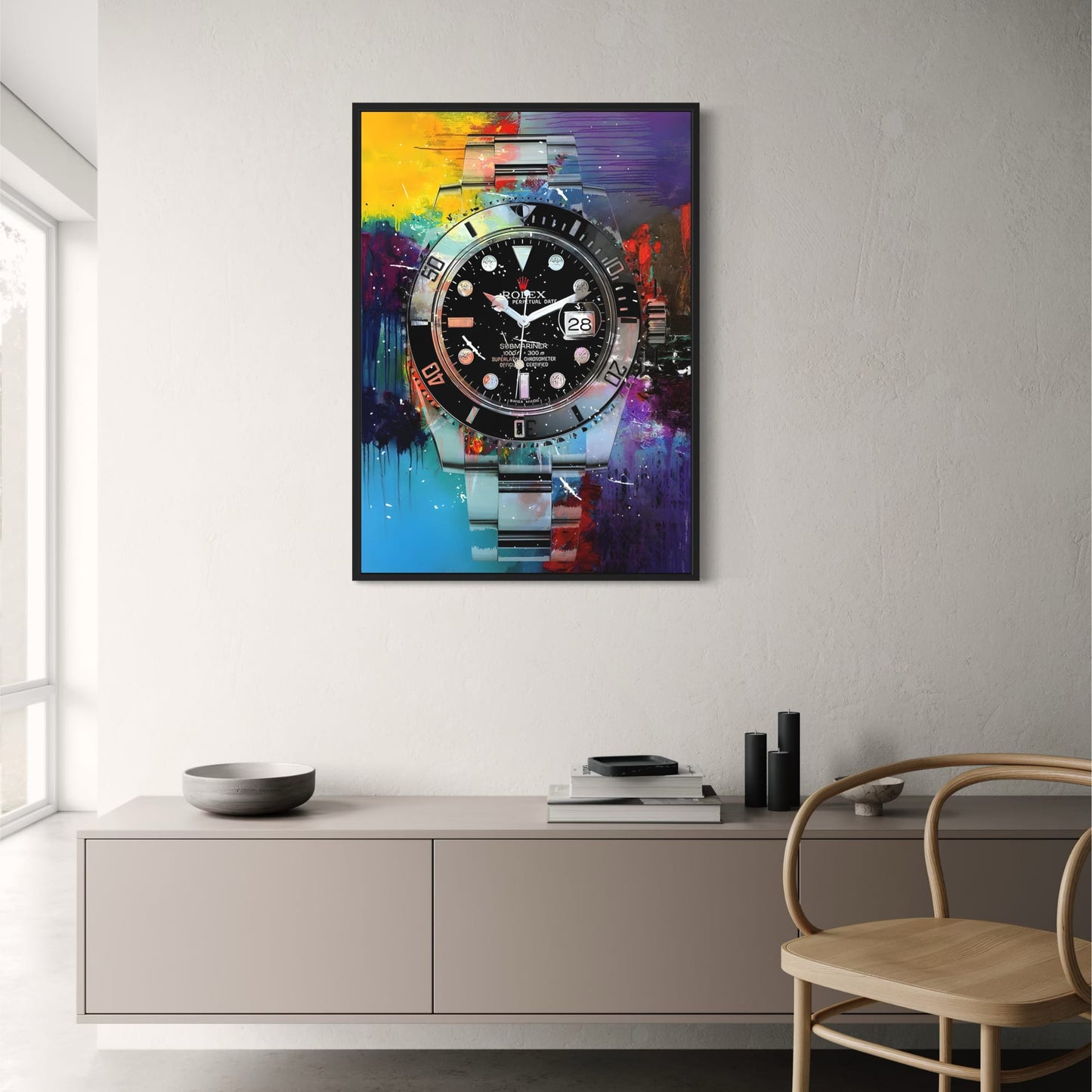 Rolex Submariner | Black Graffiti Art