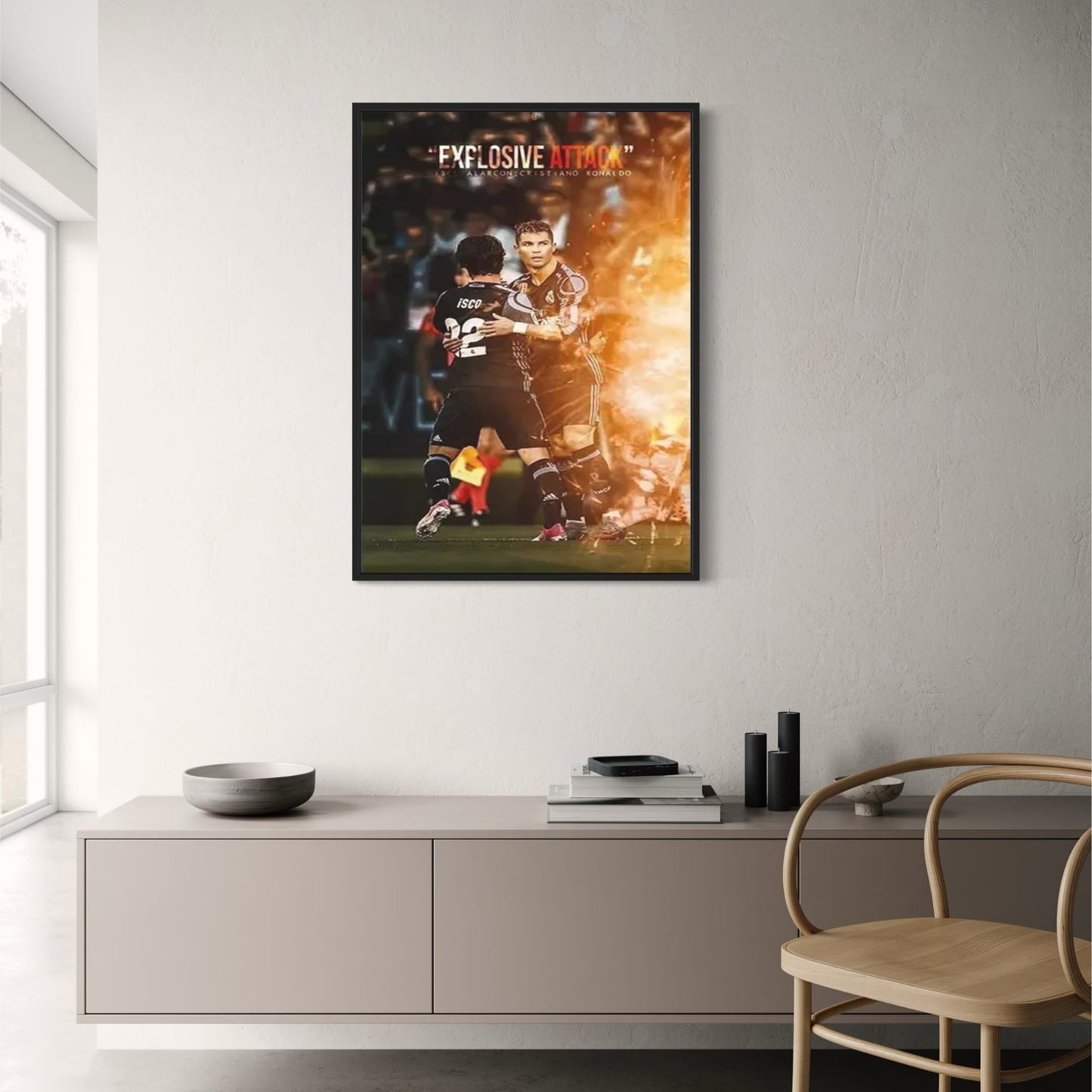 Christiano Ronaldo | CR7 | Dynamic Football Legend Poster | Fire and Passion Art Print
