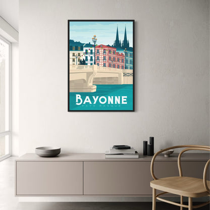 Bayonne, France Poster | Iconic Destinations Art Print | Home Decor Wall Art | Travel Photography