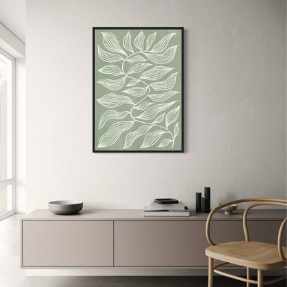 Earthy Geometry Poster | Abstract Green Shapes | Modern Wall Art | Home Decor | Geometric Design | Art Print for Living Room, Bedroom, Office