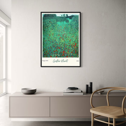 Klimt Poppy Field | Colorful Landscape