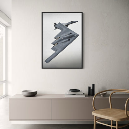 Aviation Art Print | B2 Stealth Bomber Jet Aesthetic | Modern Home Decor | Artwork for Office