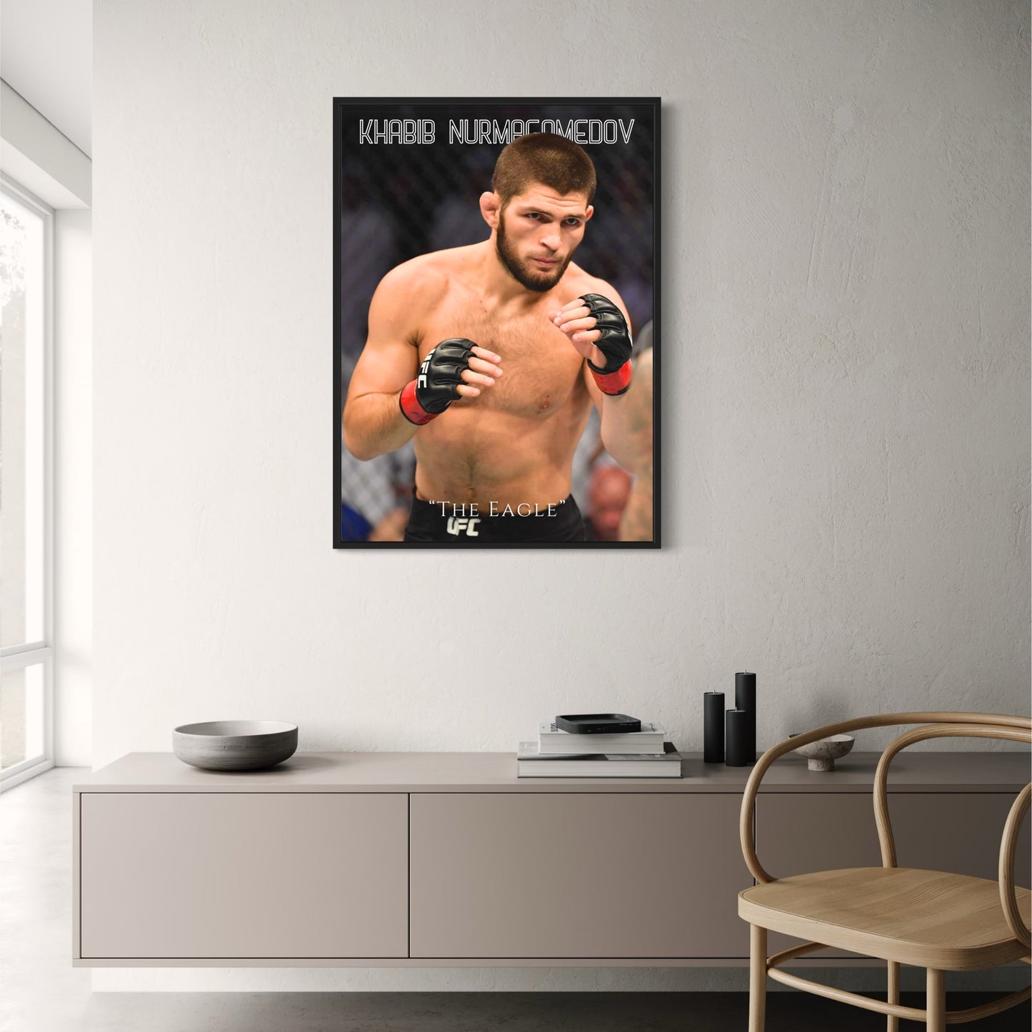 Khabib Nurmagomedov UFC Poster  The Eagle MMA Champion Wall Art