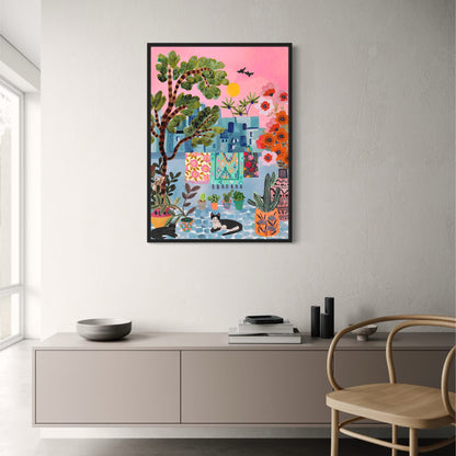 abstract india landscape poster