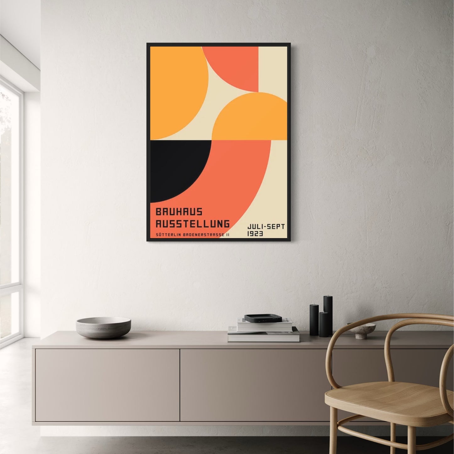 Bauhaus Cerulean Rhythm | Blue Abstract Design