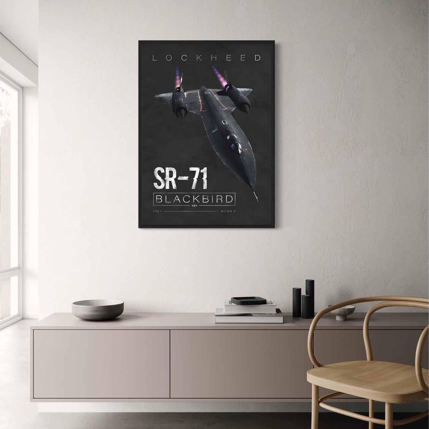 Lockheed SR-71 Blackbird Aircraft Poster | Aviation Wall Art | High-quality Print for Home Decor Enthusiasts