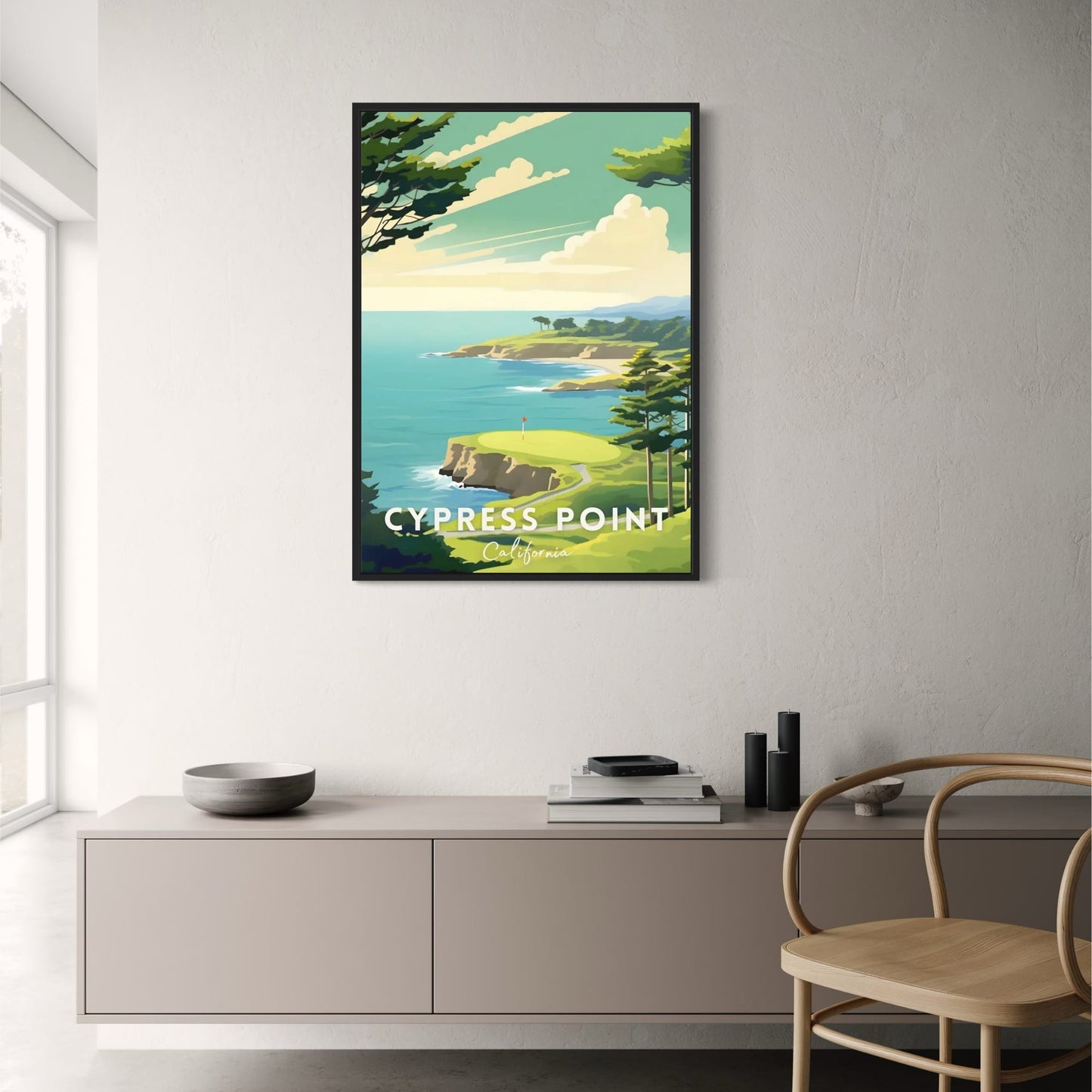 A Tribute To The World's Greatest Golf Courses | Golf Poster | California | Cypress Point