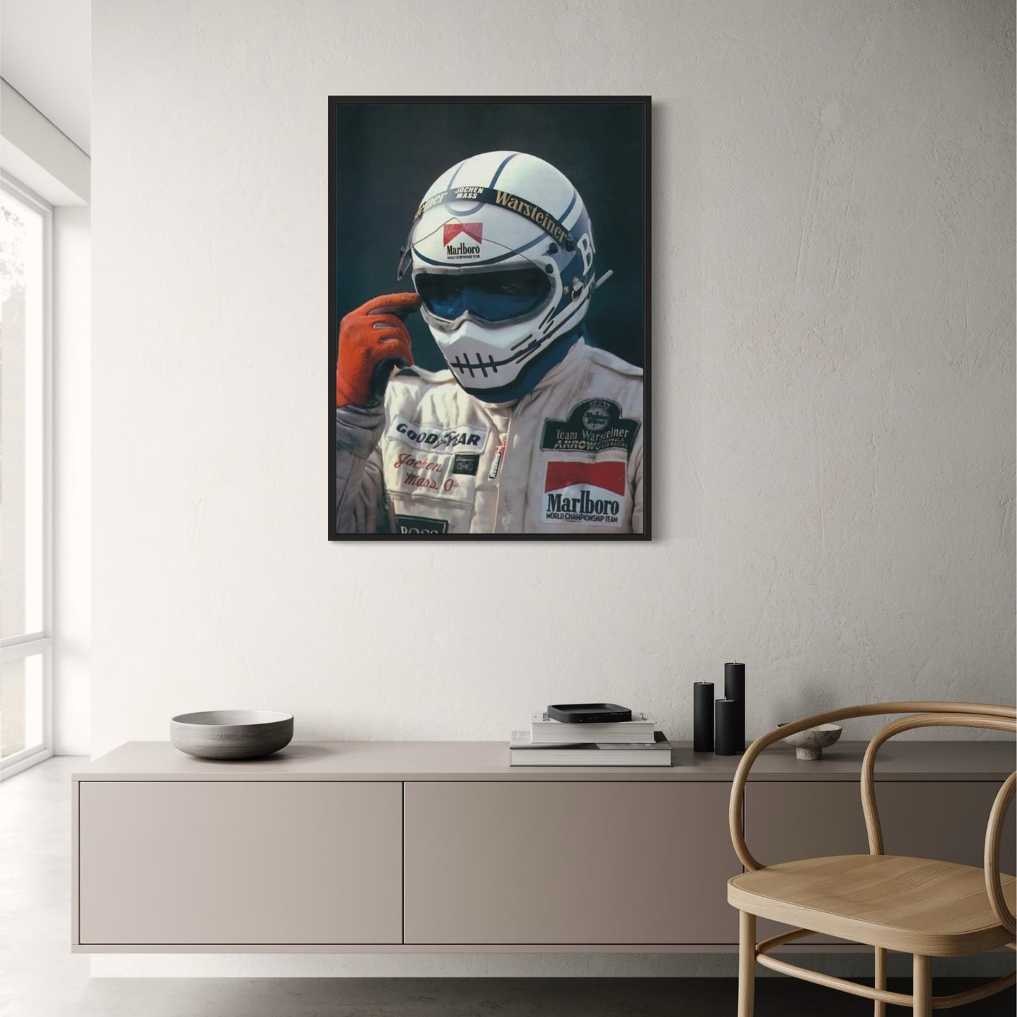 Racing Poster | Old School Marlboro | Trendy Red Aesthetic | Marlboro driver