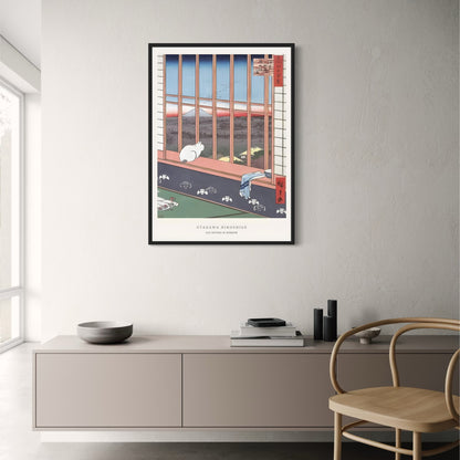 Utagawa Hiroshige | Cat in Window Ukiyo-e
