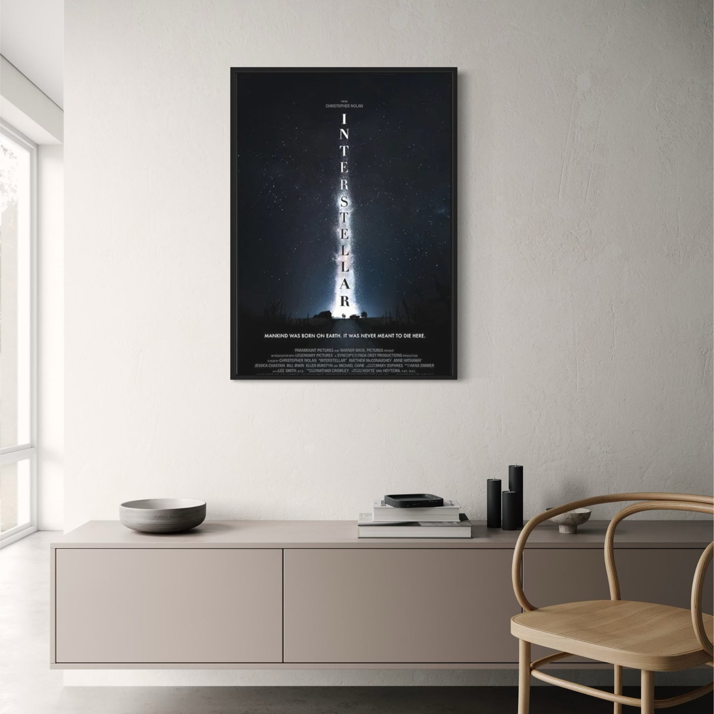 Interstellar Movie Poster | Canvas Painting | Nordic Style Space Sci-Fi | Wall Art | Home Decor