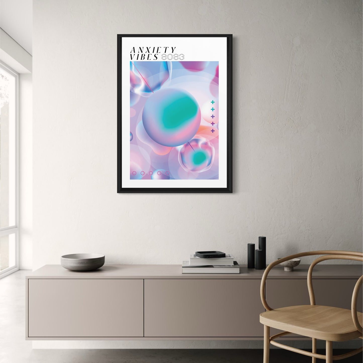 Anxiety Vibes | Modern Abstract Poster | Home Decor Artwork | Mental Health Art Print