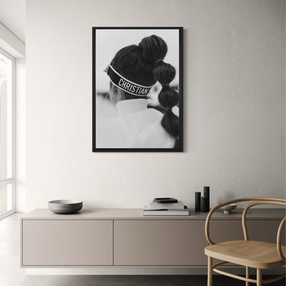 Dior Fashion Girl Poster | Modern Chic Wall Art | Designer Style Home Decor | Elegant Fashion Illustration | Stylish Visual Artwork | Perfect for Living Room or Bedroom Decor