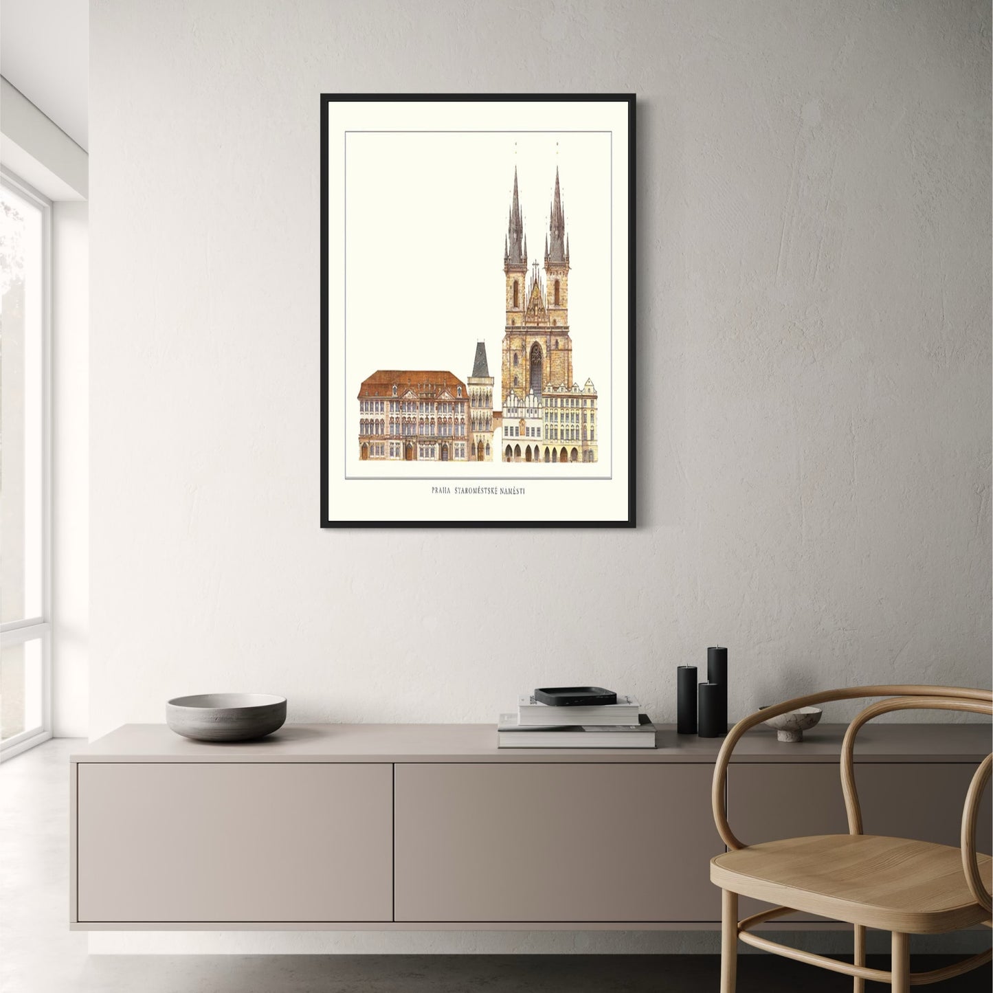 Old Town Hall | Prague | Czech Republic | Gothic and Renaissance Architecture | Bohemian Architectural Gems | European City Posters