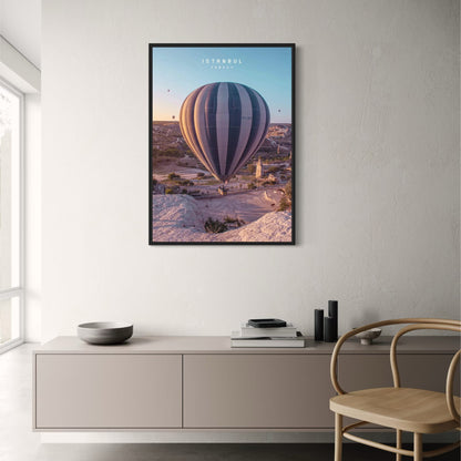 Hot Air Balloon, Cappadocia | Istanbul | Constantinople | Turkey | Serene Balloon Adventures | Collectible Turkey Travel Posters