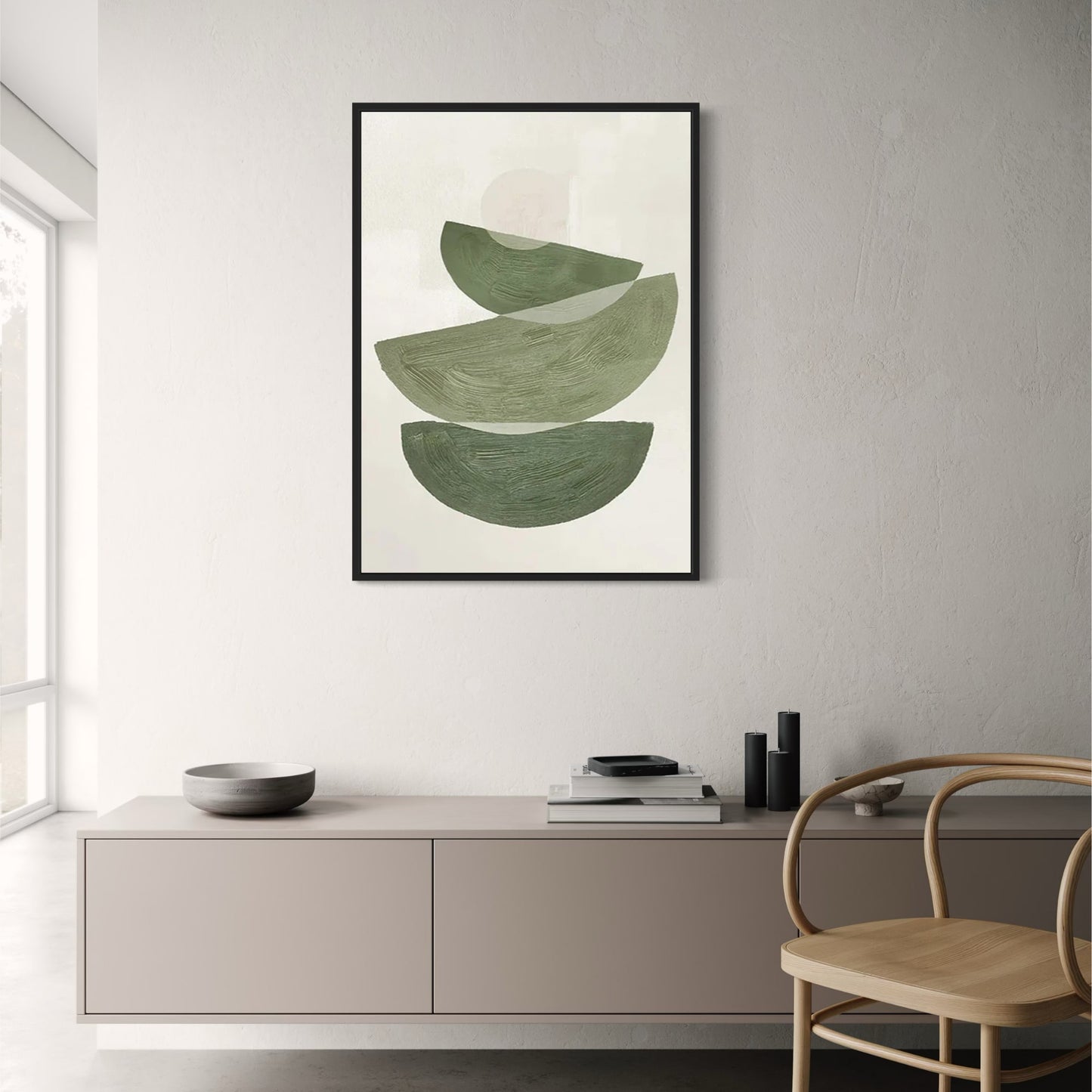 Geometric Greens | Modern Abstract | Nature Inspired