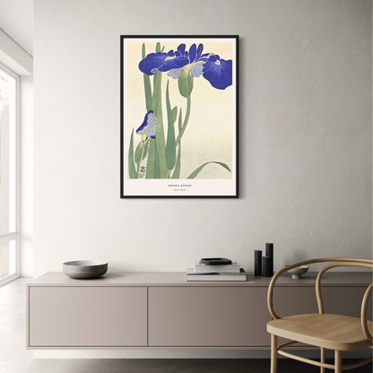 Ohara Koson | Blue Irises | Ukiyo-e Style