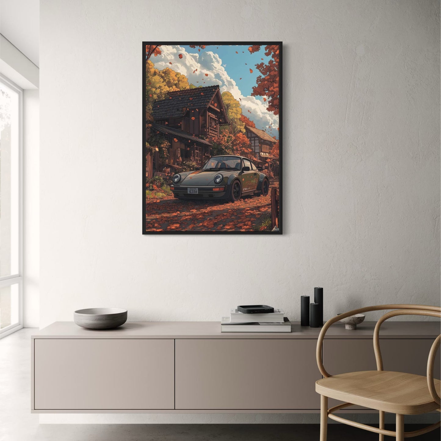 Vintage Sports Car | Scenic Alpine Drive | Autumn Countryside