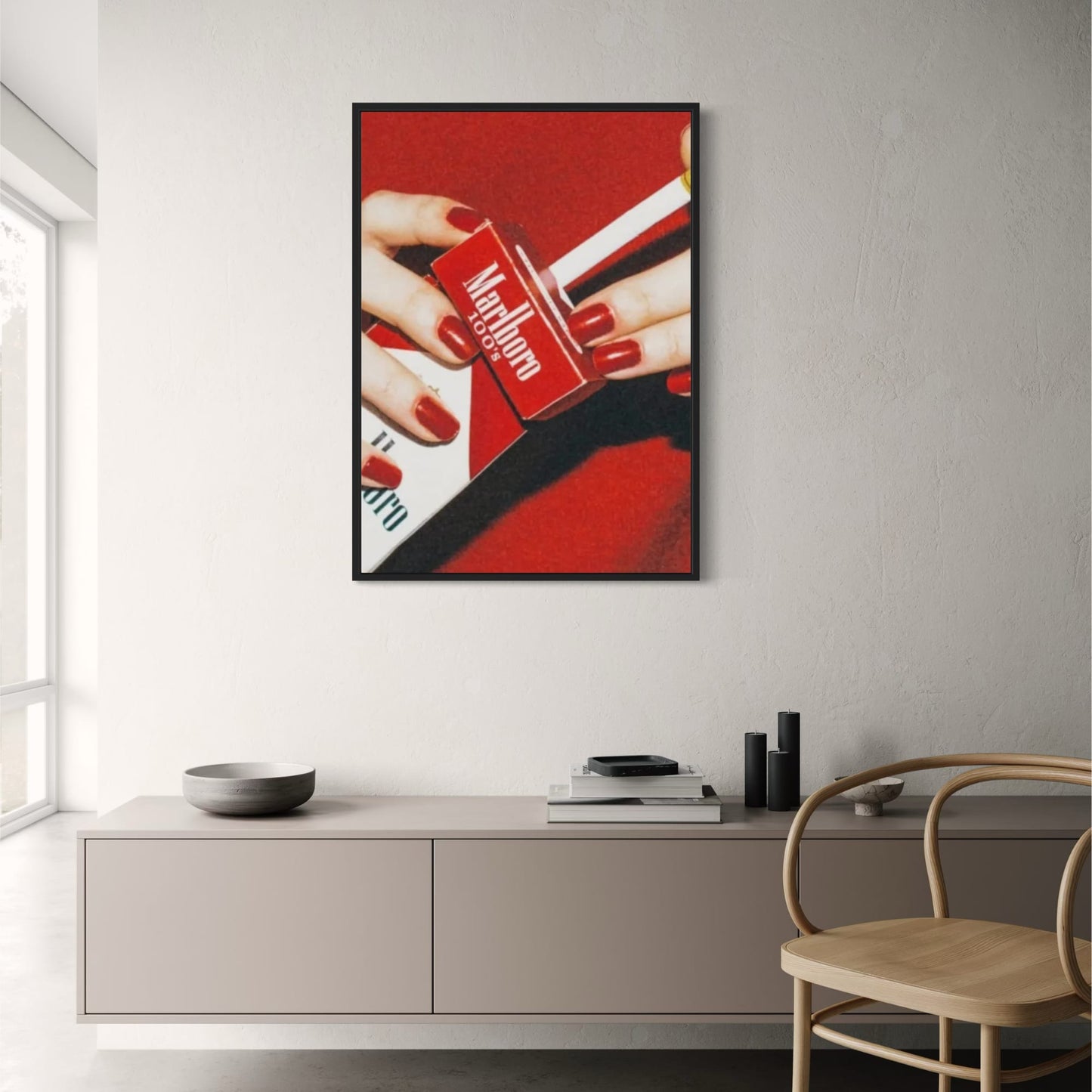 Red Fashion Marlboro Poster | Trendy Cigarette poster