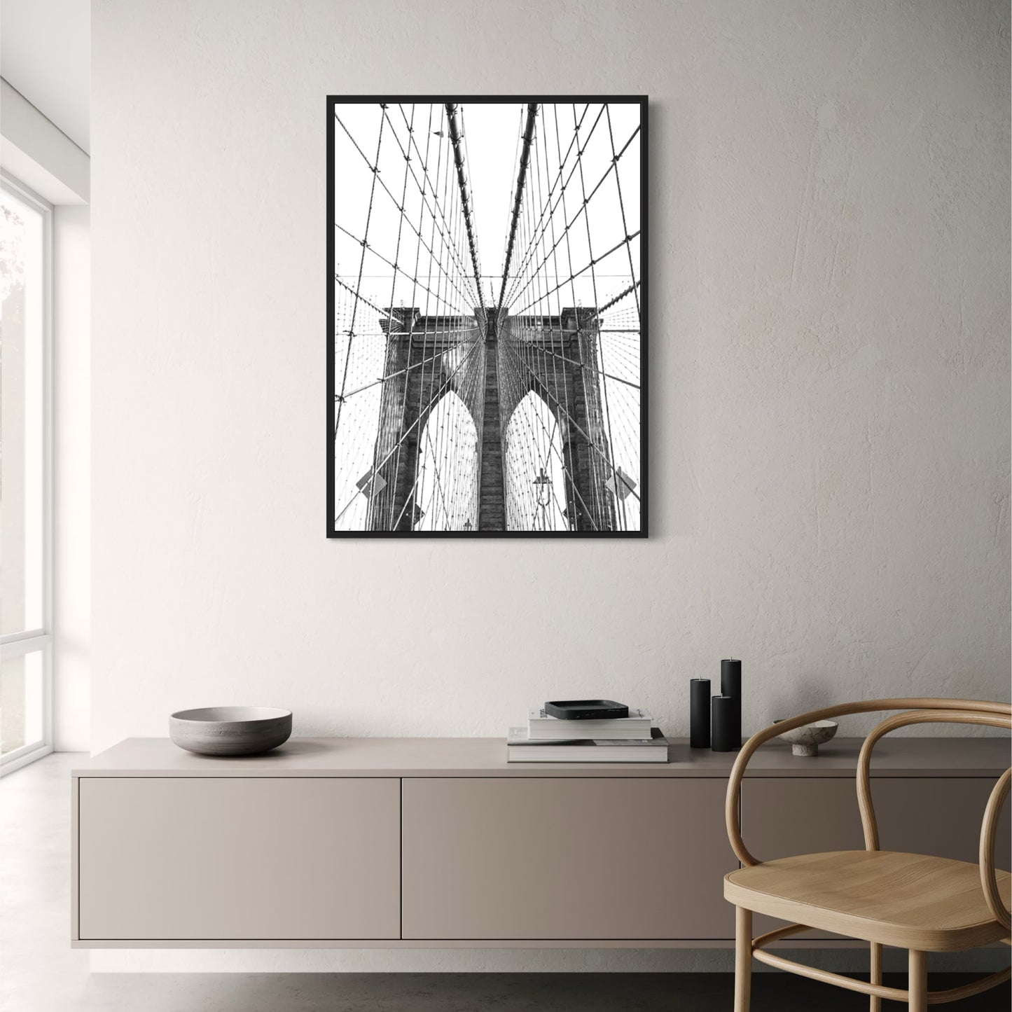 Brooklyn Bridge Symmetry | Iconic NYC Suspension Bridge