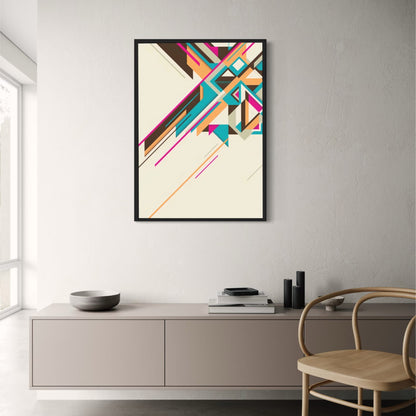 Bauhaus Geometric Poster | Urban Textured Facades | Modern Wall Art for Home Decor