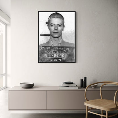 David Bowie | Vintage Mugshot Poster | Home Decor | Iconic Music Art | Wall Art Print