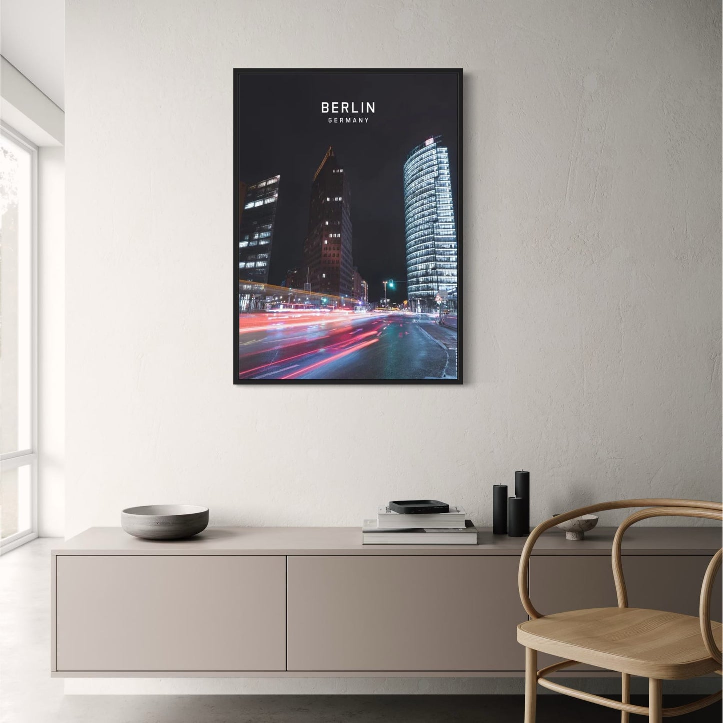 Berlin Cityscape at Night | Beautiful European Cities Poster | Germany Skyline Art Print