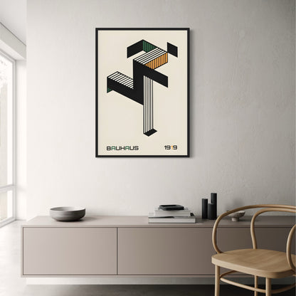 Bauhaus Running Man | Geometric Minimalist