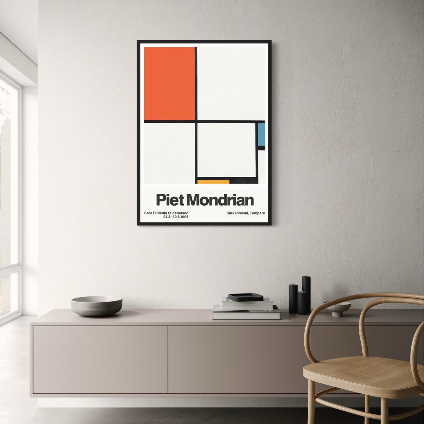Piet Mondrian | Composition No. III | Abstract Art | Geometric Design | Wall Decor Poster | Fine Art Print | Home Decor | Visual Artwork