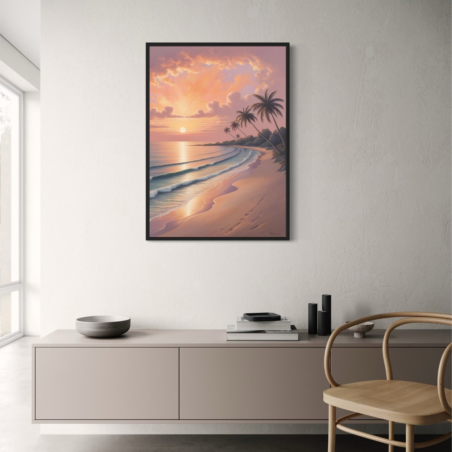Calming Coastline Poster | Serene Ocean View Art Print | Beach Decor for Home | Coastal Wall Art