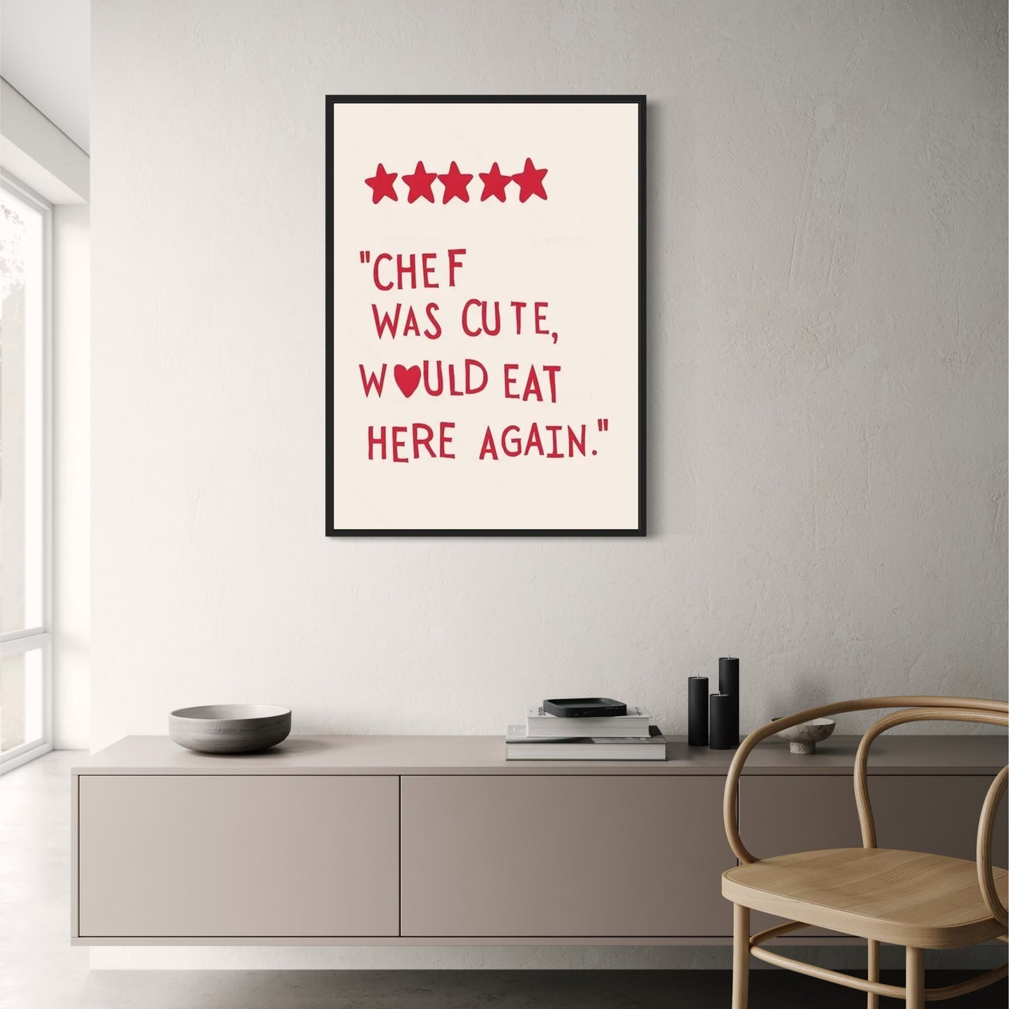 Minimalist Chef Illustration | Quirky Dining Art