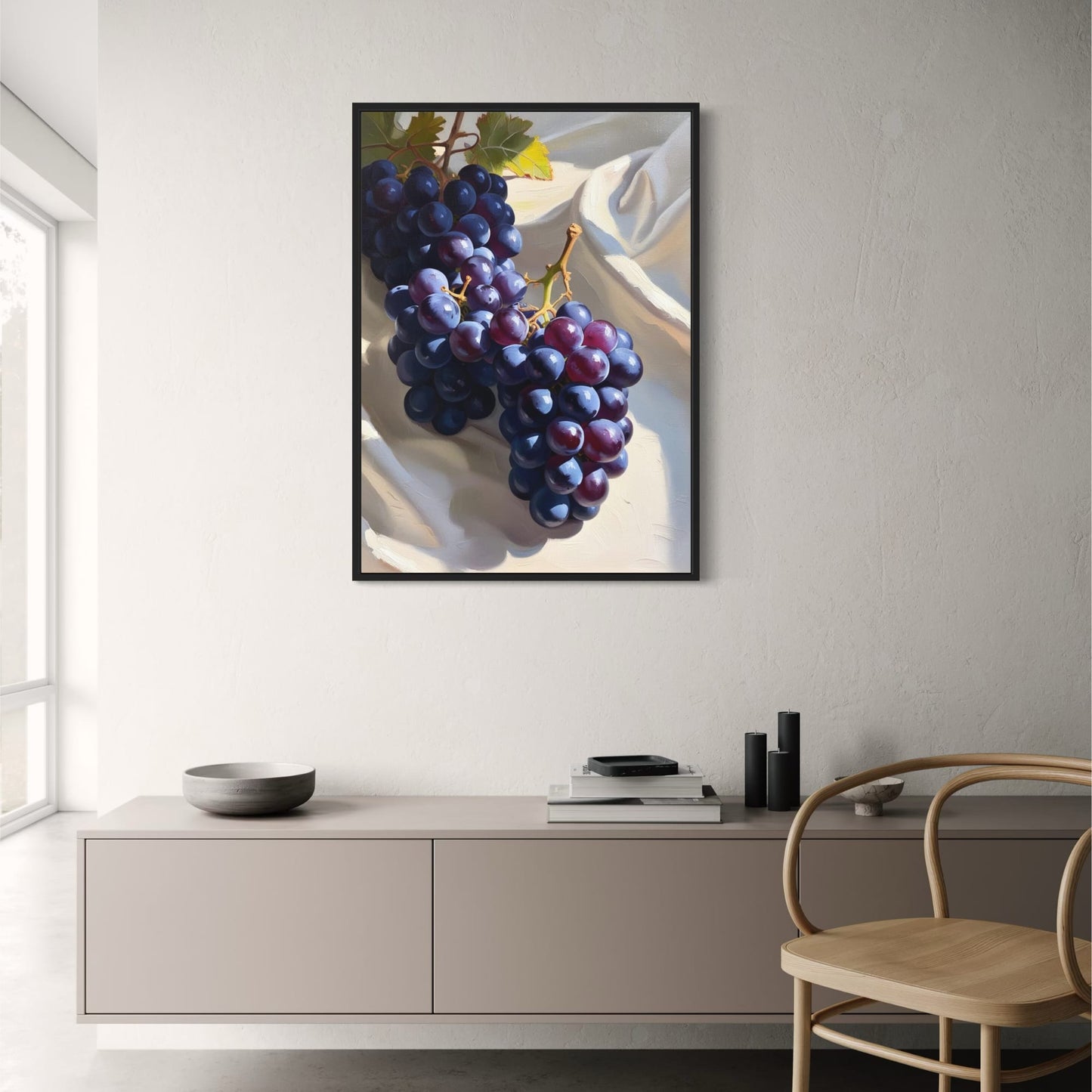 Dark Black Grapes | Elegant Gallery Print