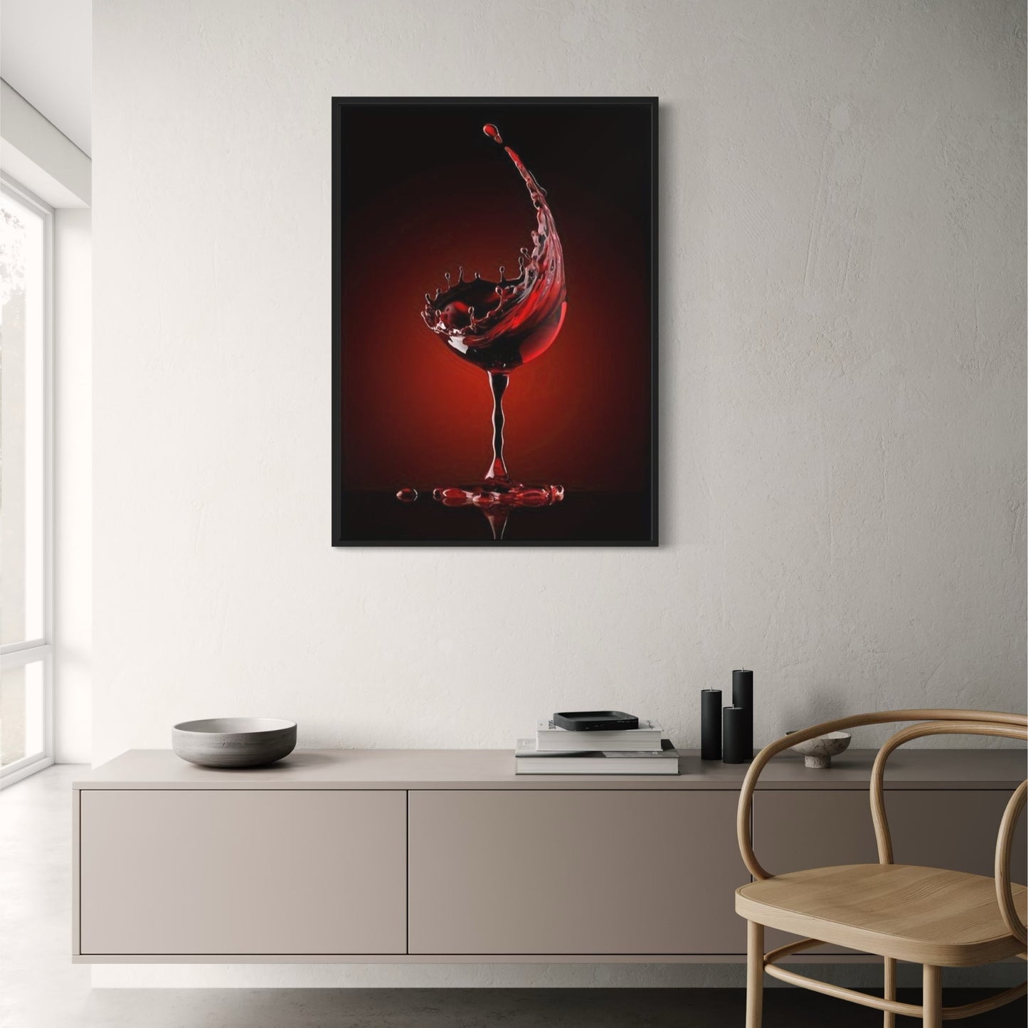 Modern Abstract | Red Wine Splash
