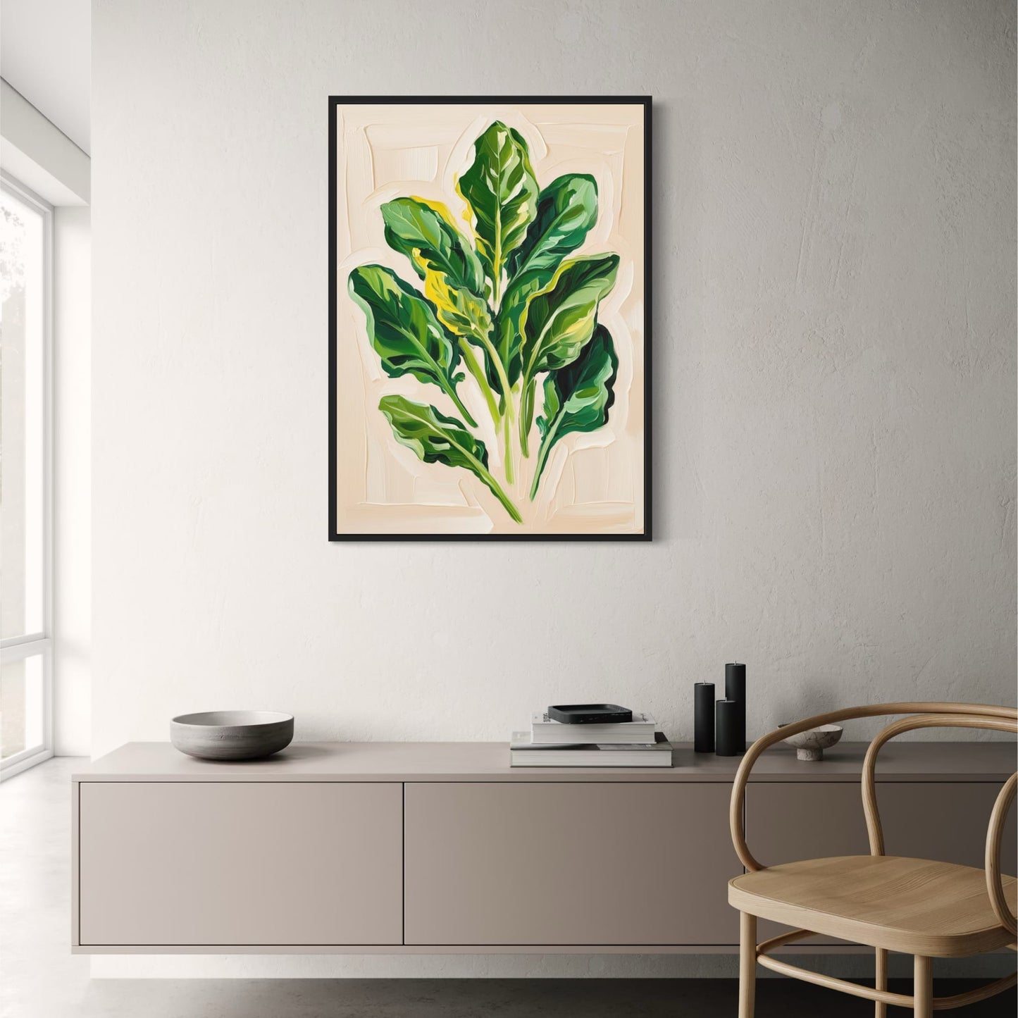 Spinach Botanical Art | Kitchen Décor