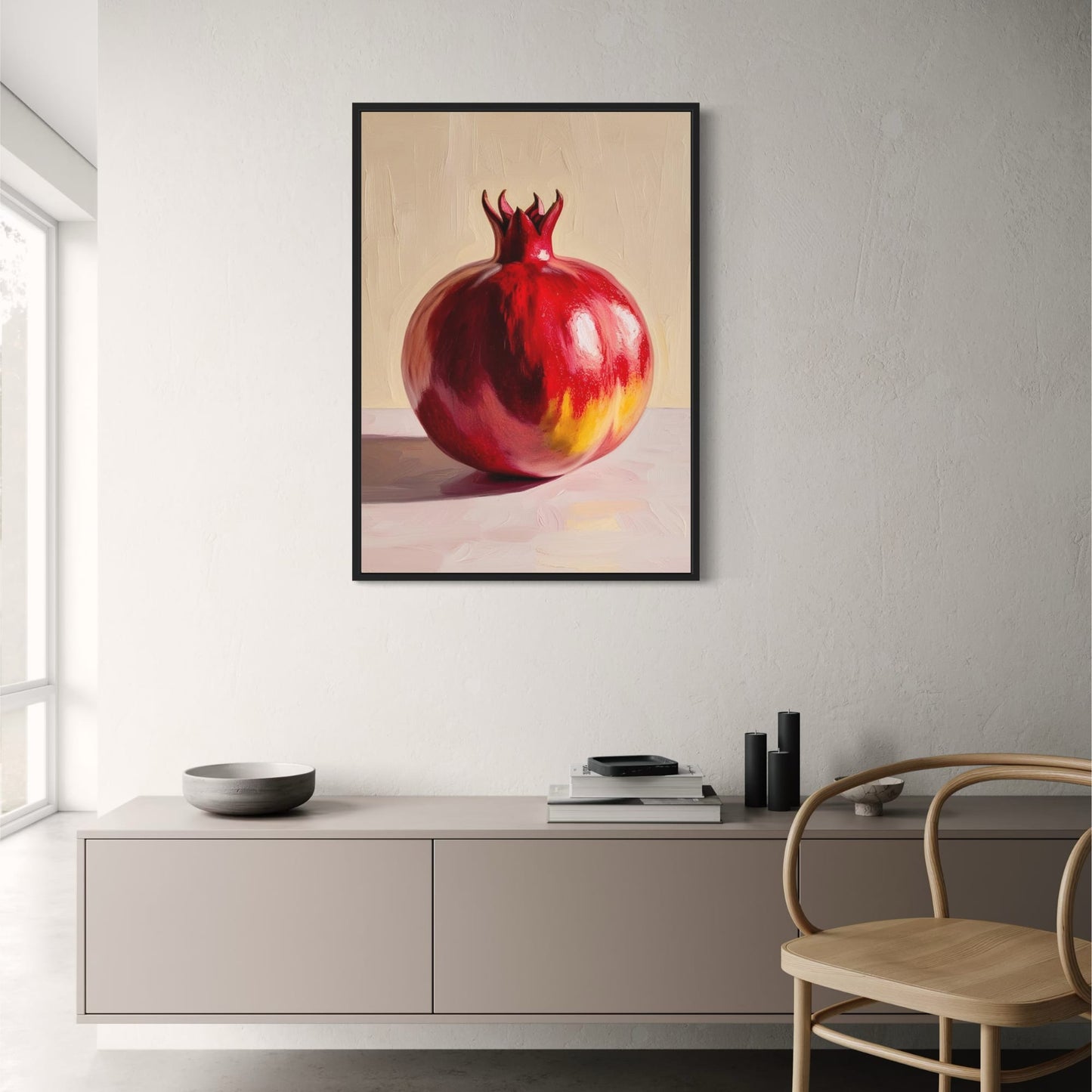 Vibrant Pomegranate | Colorful Botanical Art
