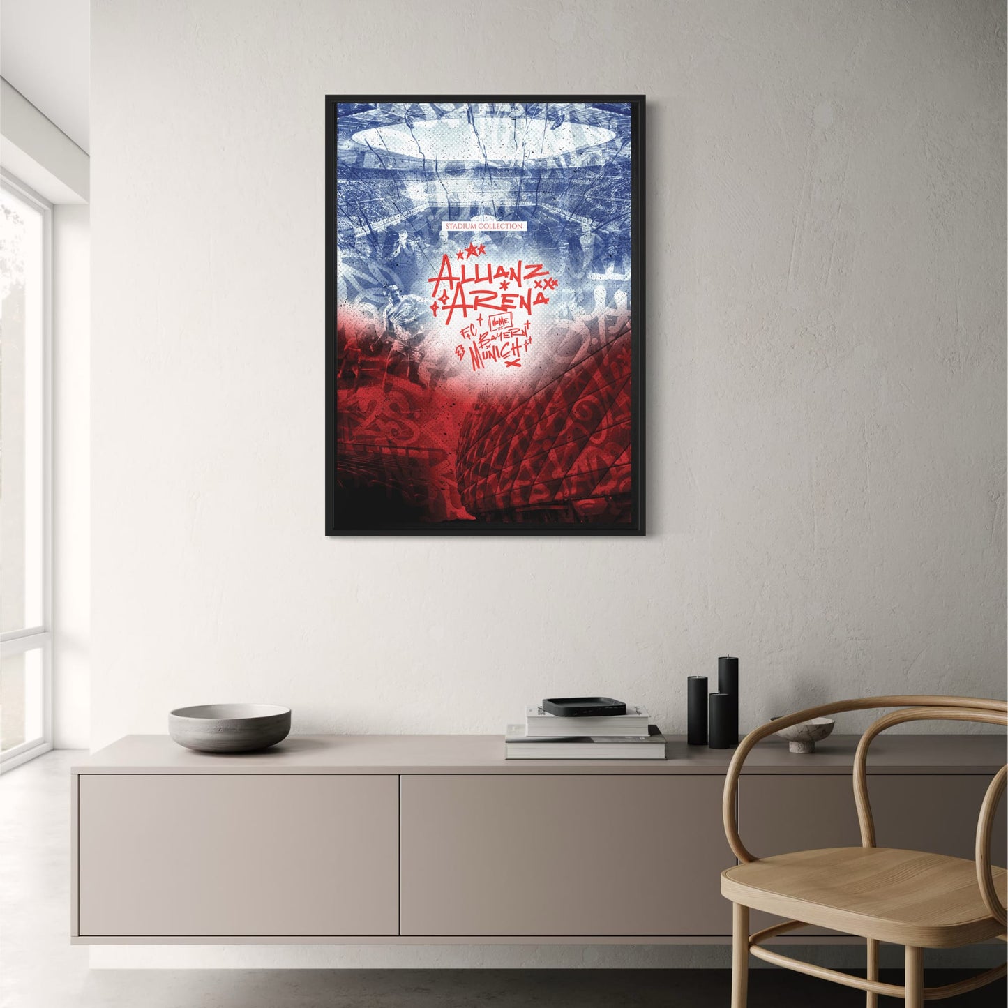 Allianz Arena Poster | Stunning Wall Decor | High-Quality Artwork | Perfect for Home & Office | Football Stadium Design
