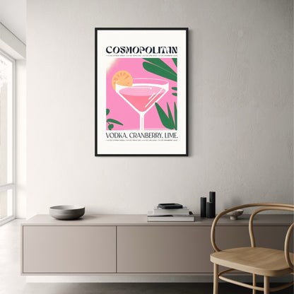 Vodka Cranberry Lime | Modern Drink Illustration