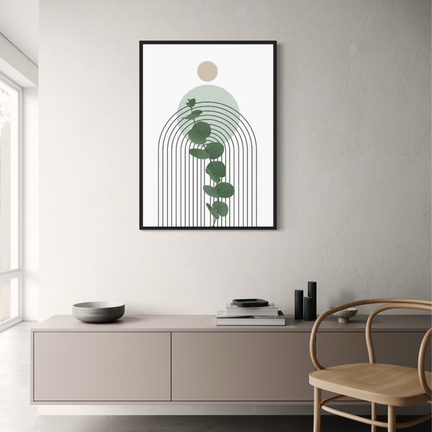 Modern Botanical Harmony | Abstract Nature Flow