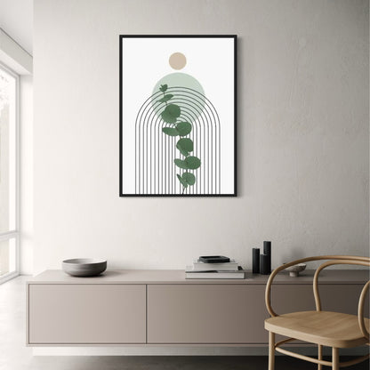 Modern Botanical Harmony | Abstract Nature Flow