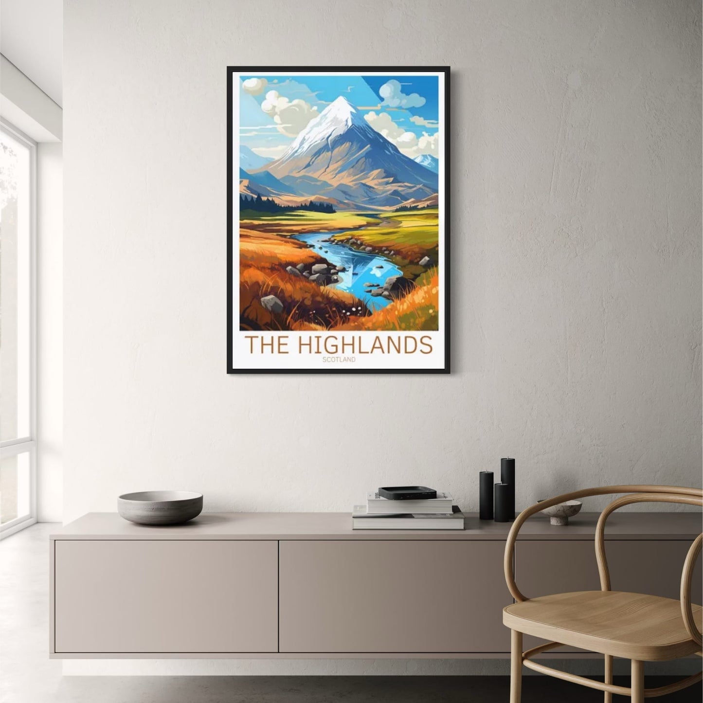 Iconic Scotland | Autumn in The Highlands | Scenic Landscape Poster | Wall Decor | Home Art Display