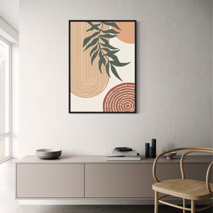 Autumn Leaves Landscape | Nature Art Poster | Fall Foliage Wall Decor | Seasonal Home Decoration | Botanical Print