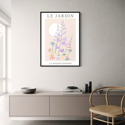 Les Fleurs Lavender Wildflower Poster | Garden Blooms | Daisies & Wildflowers Artwork Decor