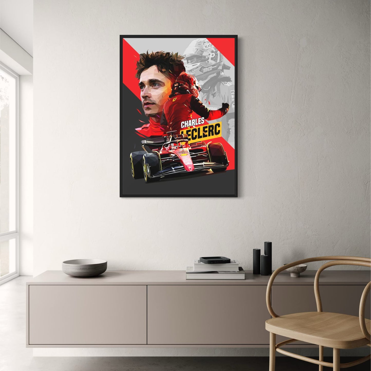 Charles Leclerc F1 Helmet Art