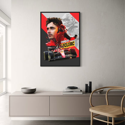 Charles Leclerc F1 Helmet Art