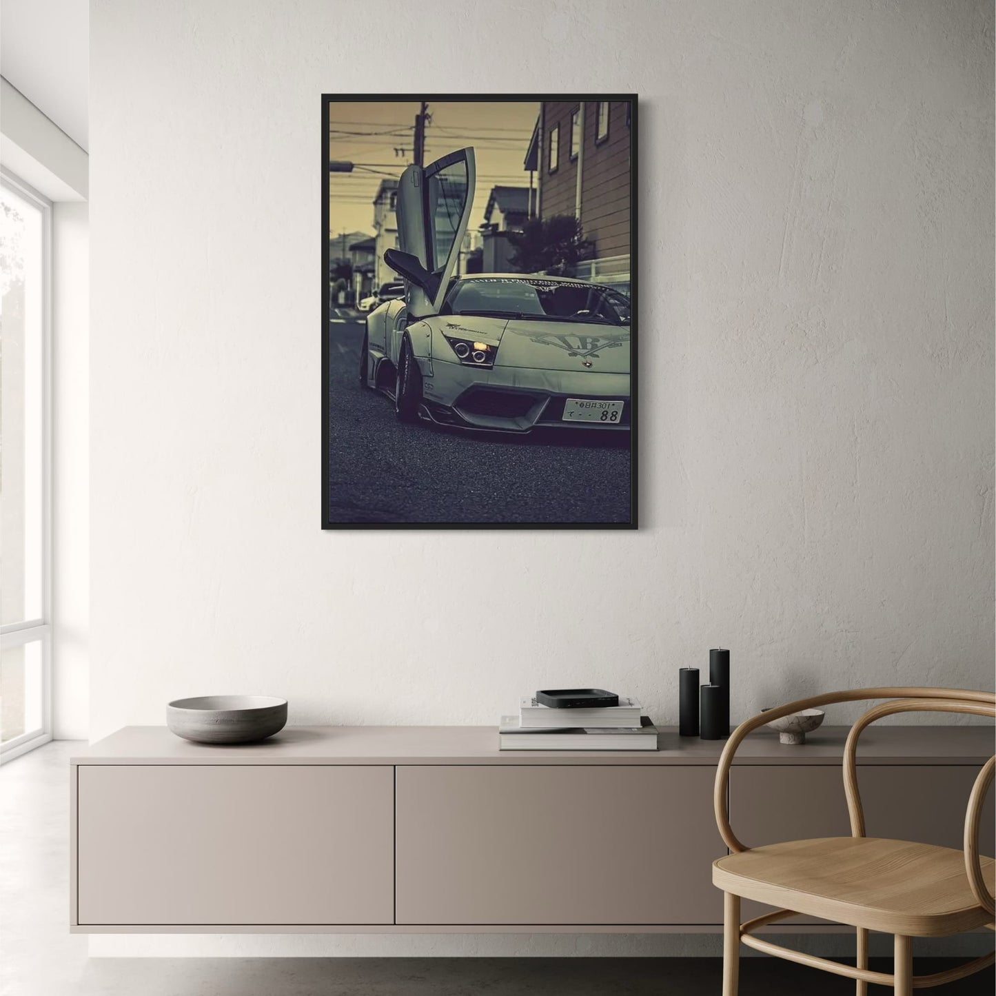 Modern Supercar | Lambo Doors | Urban Evening Mood