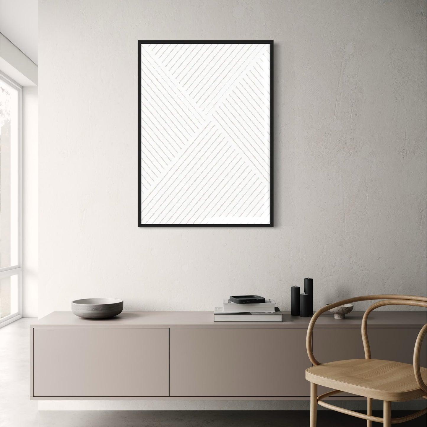 Abstract Textured Symmetry | Modern Wall Art Poster | Home Decor Print | Visual Artwork for Living Room or Office | Artwork in Soft Tones