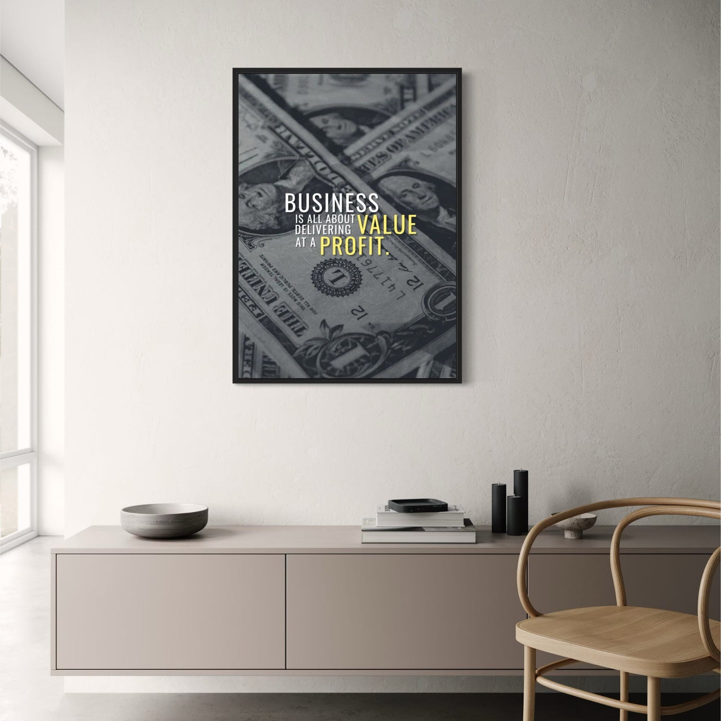 Business Value Profit Poster  Inspirational Finance Quote Art | Home Decor | Decoration Poster