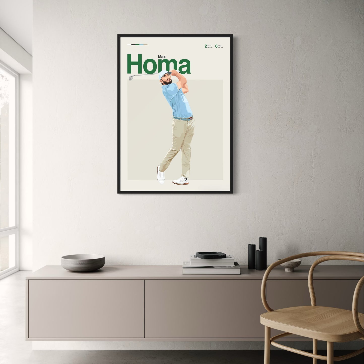 Max Homa | Golf Legends Art